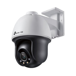 TP-Link VIGI C540: 4MP outdoor pan/tilt camera with full-color night vision, providing comprehensive security coverage.