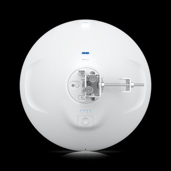 Ubiquiti Wave-LR: a 60GHz/5GHz long-range radio with integrated antenna, GPS, and PoE injector for reliable wireless connectivity.
