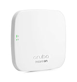HPE Networking Instant On AP12 WiFi 5 access point. White, square, indoor access point for reliable small business wireless connectivity.