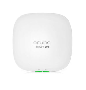 HPE Networking Instant On AP22 WiFi 6 indoor access point providing fast, reliable wireless connectivity for businesses. Features sleek, modern design.