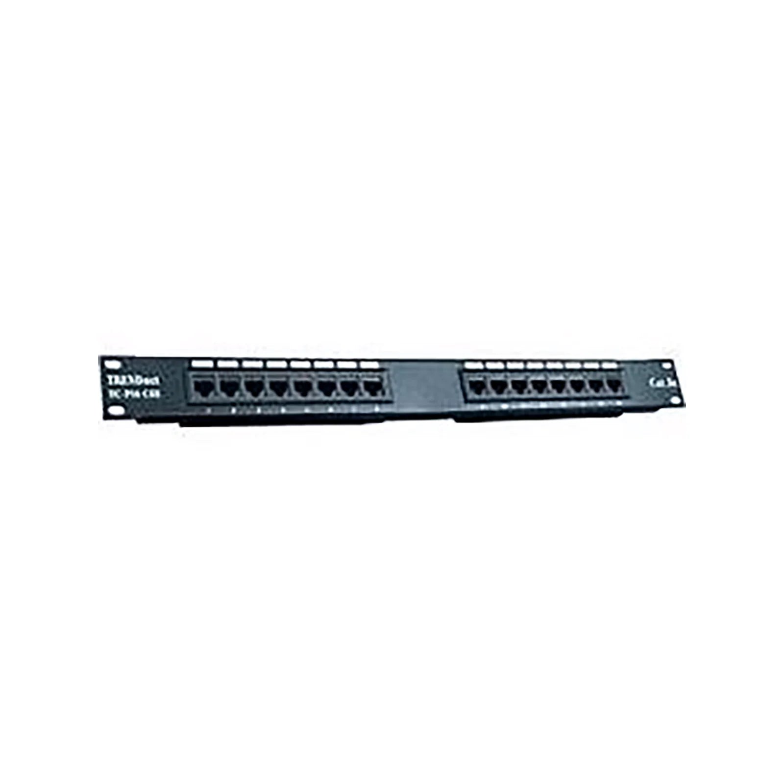  - Trendnet 16-Port CAT5 Populated 1U Black Patch Panel - NexGen Computing