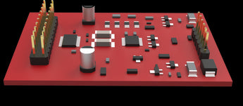 Yeastar O2 Module with 2 FXO ports. Red plastic casing. Connects analog phone lines (POTS) to VoIP PBX systems like MyPBX and S-Series.