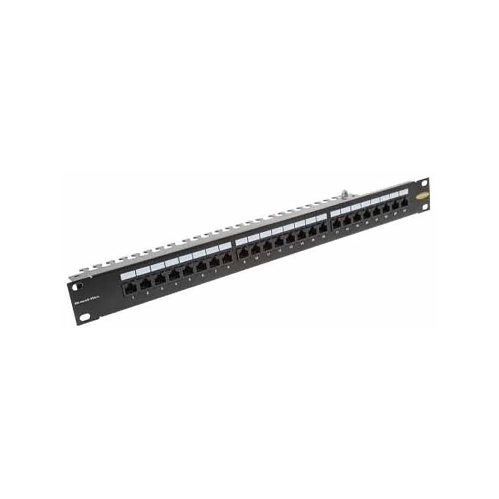  - Zone 24-Port CAT6 Populated 1U Black Patch Panel - NexGen Computing