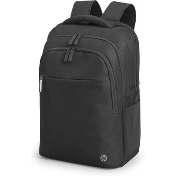 HP Renew Business 17.3-inch Laptop Backpack for professionals, made from recycled ocean plastic, carrying a laptop.