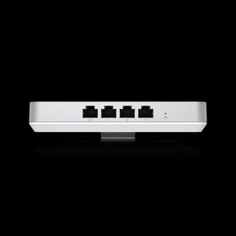 Ubiquiti UniFi6 U6-Enterprise-IW: White, wall-mounted WiFi 6E access point with multiple ports for enterprise indoor network solutions.