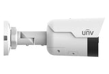 Uniview UNV 4MP LightHunter Mini Bullet Camera with a 4mm fixed lens, providing clear surveillance in low-light conditions.