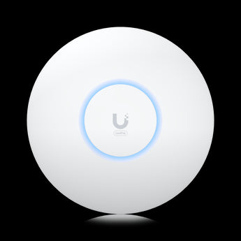 The Ubiquiti UniFi6 Plus (U6+) is a compact, ceiling-mounted WiFi 6 access point providing high-speed, dual-band wireless connectivity.
