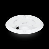 The Ubiquiti UniFi6 Plus (U6+) is a compact, ceiling-mounted WiFi 6 access point providing high-speed, dual-band wireless connectivity.
