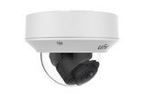 Uniview UNV 2MP dome camera (IPC3232ER3-DVZ28C) with motorized 2.8-12mm lens, IR, and vandal-resistant housing for versatile surveillance.