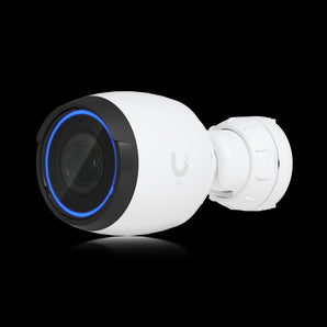 Ubiquiti UniFi Protect G5 Pro camera, UVC-G5-Pro. A silver, cylindrical IP camera with 4K resolution, 3x optical zoom, and AI features.
