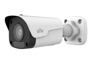 Uniview UNV 2MP Mini Bullet IP Camera, model IPC2122LB-ADF28KM-H, fixed 2.8mm lens, compact design for indoor or outdoor security.