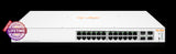 HPE Instant On 1930 24-port Gigabit Ethernet switch with 4 SFP+ ports and PoE, ideal for small business networks.