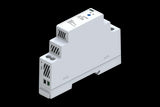 Teltonika 15W DIN Rail Power Supply. Converts 90-264VAC to 24VDC for industrial devices using a 35mm DIN rail mount.