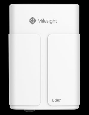 Milesight UG67-L08L-868M Outdoor LoRaWAN LTE Gateway with antennas, designed for long-range IoT deployments in outdoor environments.