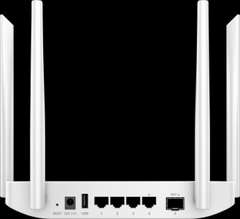 Grandstream GWN7052F Enterprise WiFi 5 router with Gigabit SFP port and multiple Ethernet ports for business networks.