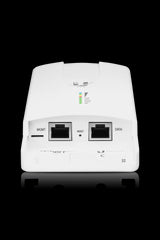 Ubiquiti airFiber 5XHD 5GHz PtP radio with dual Gigabit Ethernet ports, designed for high-performance wireless backhaul applications.