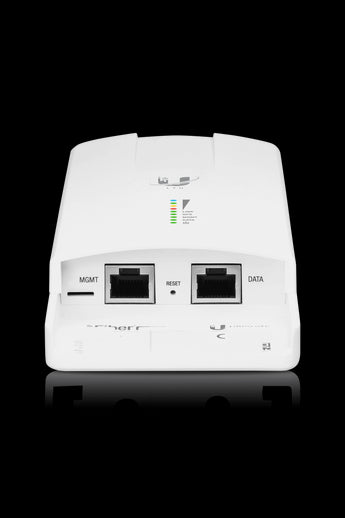 Ubiquiti airFiber 5XHD 5GHz PtP radio with dual Gigabit Ethernet ports, designed for high-performance wireless backhaul applications.