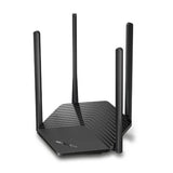 Mercusys AX1500 WiFi 6 router with dual-band antennas providing fast and efficient wireless internet connectivity.