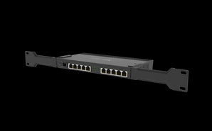 MikroTik RB4011iGS-RM rack-mount router with 10 Gigabit Ethernet ports and one 10Gbps SFP+ port. Features a quad-core processor.