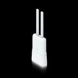 Ubiquiti UniFi Ultra Omni Antenna with desktop stand for extended dual-band Wi-Fi coverage indoors. Weatherproof antenna design.