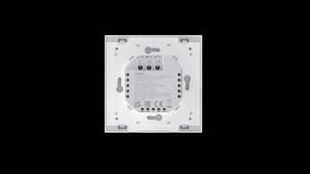 Aqara Smart Wall Switch H1 EU (No Neutral), double rocker design. Controls lights wirelessly for smart home automation, no neutral wire required.