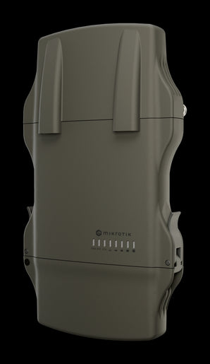 MikroTik NetMetal ax WiFi 6 ODU (MT-RBL23UGSR-5HAXD2HAXD-NM) featuring dual RP-SMA connectors for flexible antenna options and 2.5G SFP port.