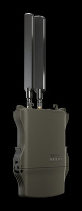 MikroTik NetMetal ax WiFi 6 ODU (MT-RBL23UGSR-5HAXD2HAXD-NM) featuring dual RP-SMA connectors for flexible antenna options and 2.5G SFP port.