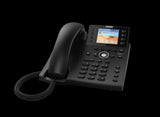 Snom D335 12-line desktop IP phone featuring a high-resolution color display, multiple function keys, and USB port for enhanced communication.