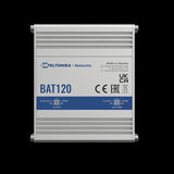 Teltonika BAT120 uninterruptible power supply in aluminum housing. Provides 12V DC backup power for Teltonika network devices.