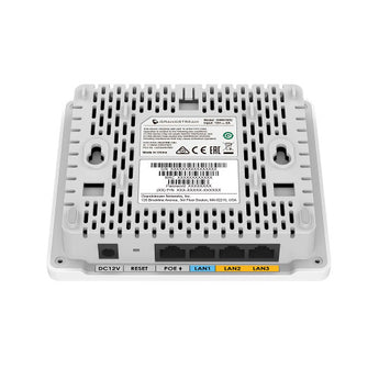 Grandstream GWN7603 in-wall WiFi 5 access point with 4 Gigabit ports, two with PSE/PoE. White, rectangular design for indoor use.