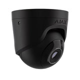 AJAX 5MP IP Black Turret Camera with 2.8mm wide-angle lens, providing clear surveillance footage. Perfect for home or business security.