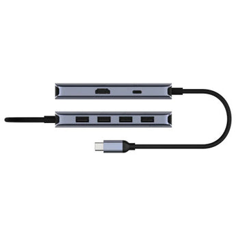 Cudy UH500 USB-C hub with 4K HDMI, multiple USB ports, and compact design for extending laptop connectivity.
