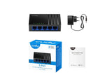 Cudy GS105D, a compact 5-port gigabit Ethernet switch. Desktop or wall mountable, providing fast wired network connectivity.
