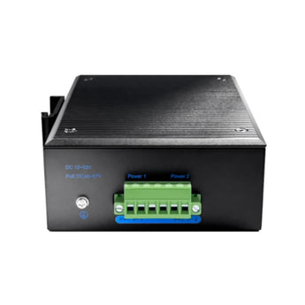 Cudy IG1008S2: 8-Port Gigabit Industrial Switch with 2 SFP ports, metal housing, and terminal block for redundant power.