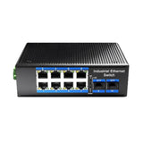 Cudy IG1008S2: 8-Port Gigabit Industrial Switch with 2 SFP ports, metal housing, and terminal block for redundant power.