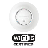 Grandstream GWN7664E indoor access point, featuring WiFi 6, 4x4:4 MU-MIMO, and a sleek design for enterprise-grade wireless.