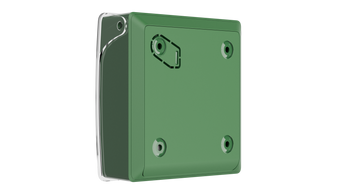 Green AJAX Security Manual Call Point (AJAX-CP-G) - a wireless, resettable emergency button for activating pre-programmed security scenarios.