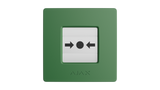Green AJAX Security Manual Call Point (AJAX-CP-G) - a wireless, resettable emergency button for activating pre-programmed security scenarios.