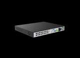 Milesight MS-N5016-NPE: 16-channel 4K PoE NVR with 16 PoE ports for powering and connecting security cameras. Features two hard drive slots.