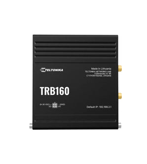 Teltonika TRB160: Industrial 4G LTE CAT6 IoT Gateway with rugged enclosure and multiple ports for reliable IoT connectivity.