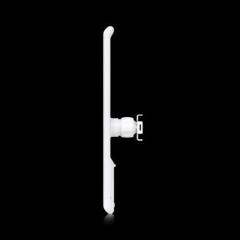 Ubiquiti LAP-120 airMAX Lite AP: Wireless radio with 16dBi antenna providing 120-degree sector coverage for long-range, point-to-multipoint networks.