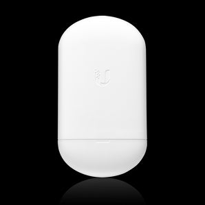 Ubiquiti NanoStation 5AC Loco, a compact 5 GHz wireless CPE radio with 13dBi antenna for point-to-multipoint setups.