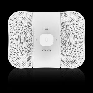Ubiquiti LiteBeam AC Gen2: Compact, lightweight 5GHz radio with integrated 23dBi antenna and POE injector for wireless network bridging.