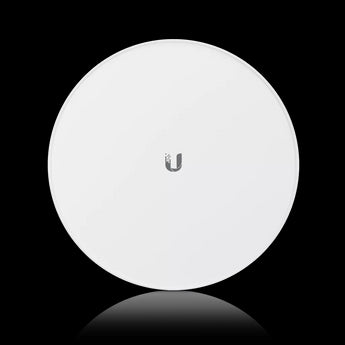 Ubiquiti airMAX PowerBeam 5AC ISO Gen2: 5GHz, 25dBi radio with a dish reflector for high-performance wireless bridging and improved interference rejection.