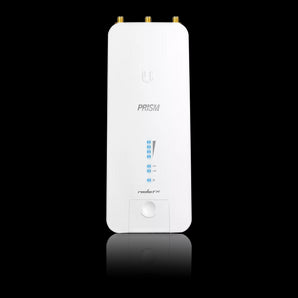 Ubiquiti UISP airMAX Rocket Prism 2AC 2GHz radio with included POE injector, designed for high-performance wireless networks.