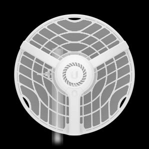 Ubiquiti UISP airFiber AF60-LR, a 60 GHz radio with integrated PoE injector, designed for long-range, point-to-point wireless connections.
