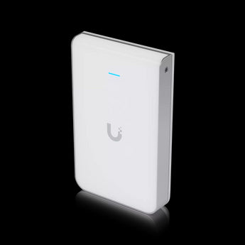 Ubiquiti UniFi UAP-IW-HD: a wall-mounted WiFi 5 access point with 6 spatial streams and a 4-port switch for in-room connectivity.