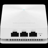 Grandstream GWN7624 in-wall WiFi 5 access point with 3 Gigabit ports, 2 PoE enabled, for enterprise indoor wireless and wired connectivity.