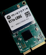 MikroTik MT-R11E-LR8G LoRa interface card. Features 868MHz, built-in GPS, and enhances long-range communication for IoT applications.