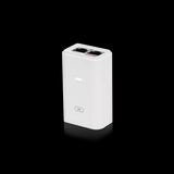 Ubiquiti Gigabit 24V 12W PoE Adapter (POE-24-12W-G-WH) providing power and data over Ethernet. White casing, compact design.